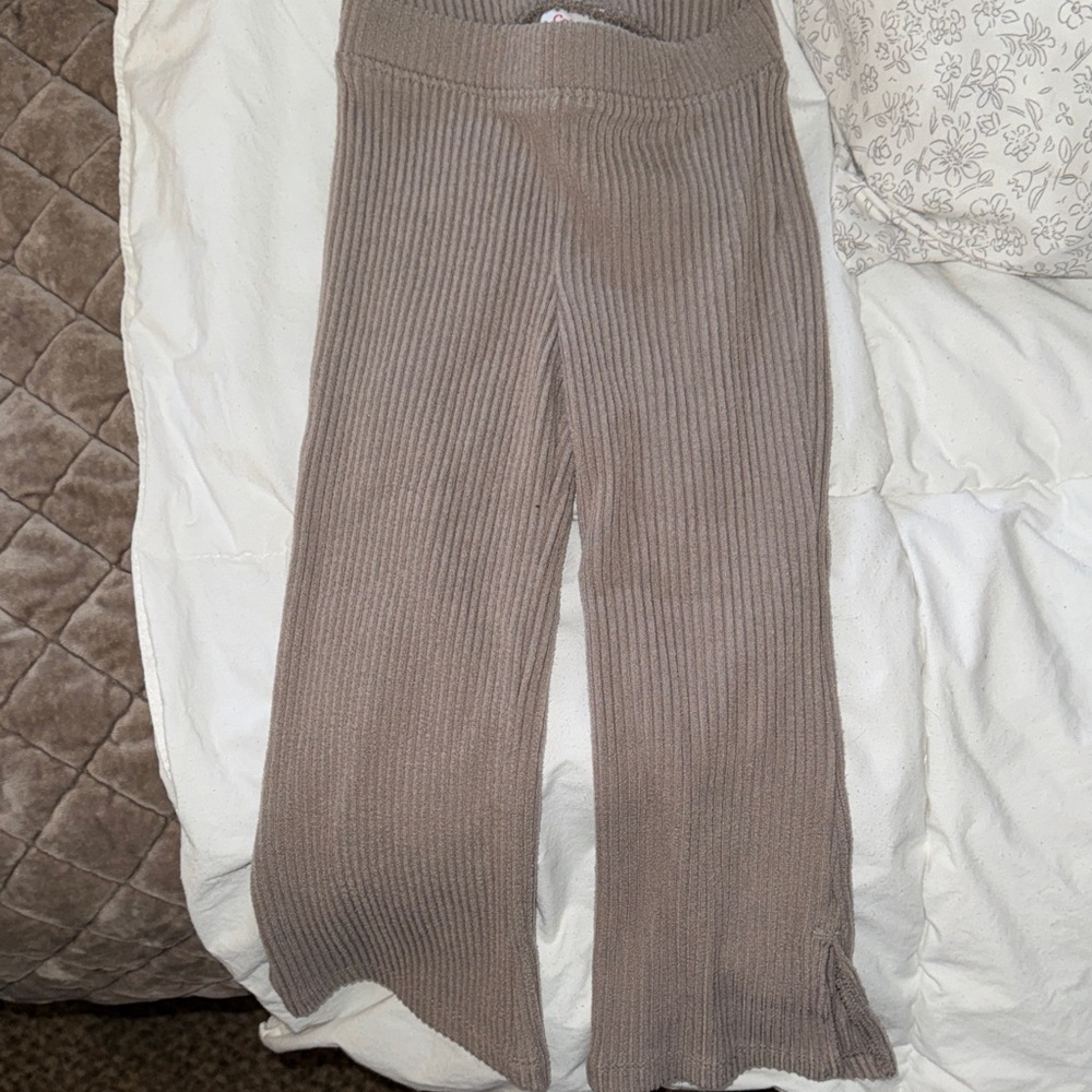 Cat & Jack Kids Ribbed Knit Leggings - Tan